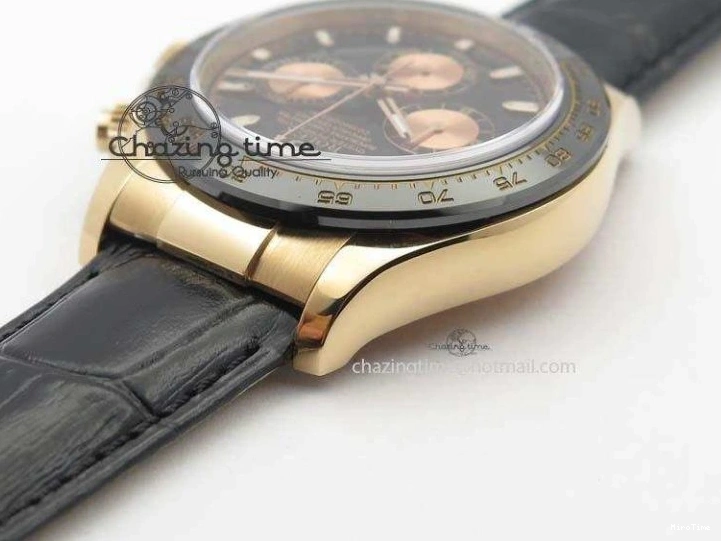 MiroTime 0326 Comfortable Daytona 116515 Noob 1:1 Best Edition Black RG Dial On Black Leather Strap A 3788